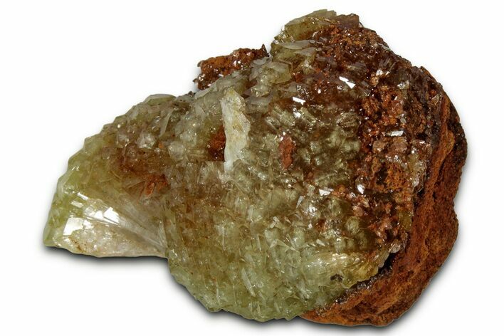 Fluorescent, Gemmy Adamite Crystals on Matrix - Mexico #356625